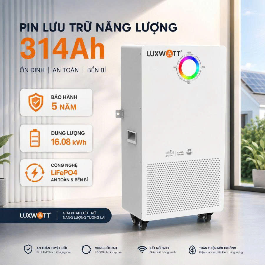 Pin lưu trữ lithium Luxwatt